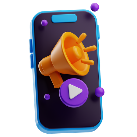 Mobiles Marketing  3D Icon