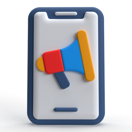 Mobiles Marketing  3D Icon