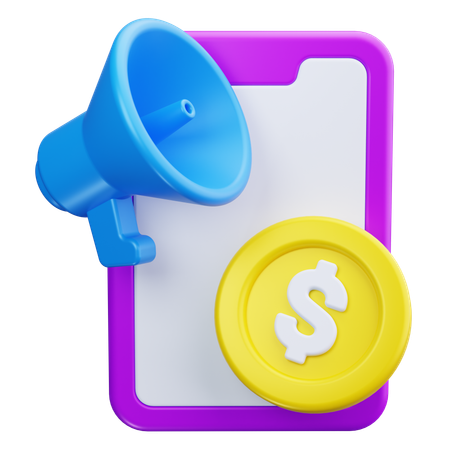 Mobiles Marketing  3D Icon