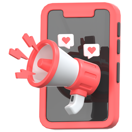 Mobiles Marketing  3D Icon