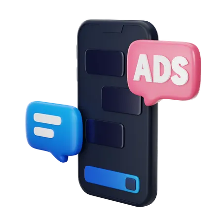 Mobiles Marketing  3D Icon