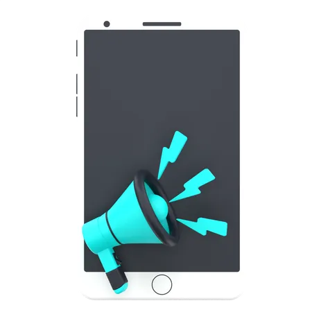 Mobiles Marketing  3D Icon