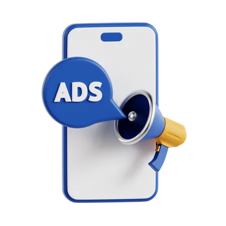 Mobiles Marketing  3D Icon