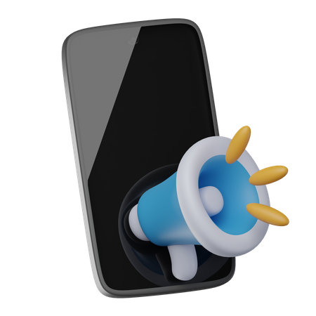 Mobiles Marketing  3D Icon