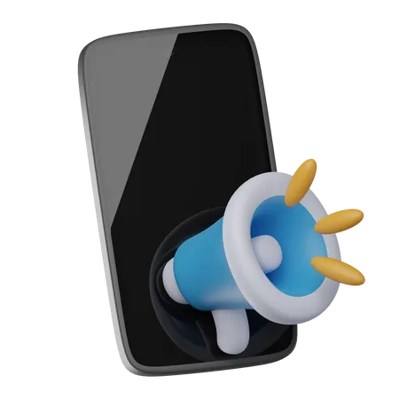 Mobiles Marketing  3D Icon