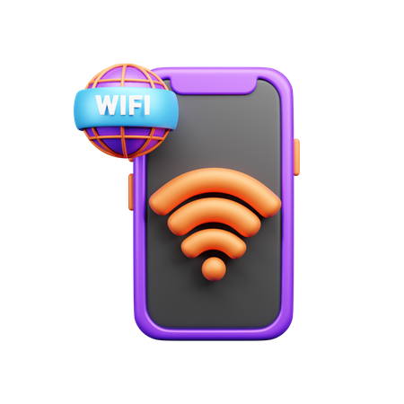 Mobiles WLAN  3D Icon