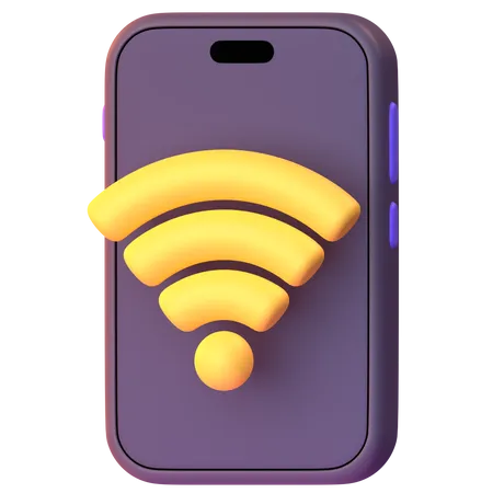 Mobiles WLAN  3D Icon