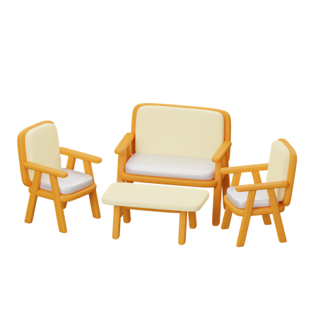 Mobilier de jardin  3D Icon