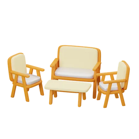 Mobilier de jardin  3D Icon