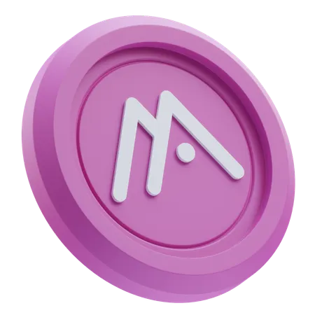 Logo cryptographique MOCA de Mocaverse  3D Icon