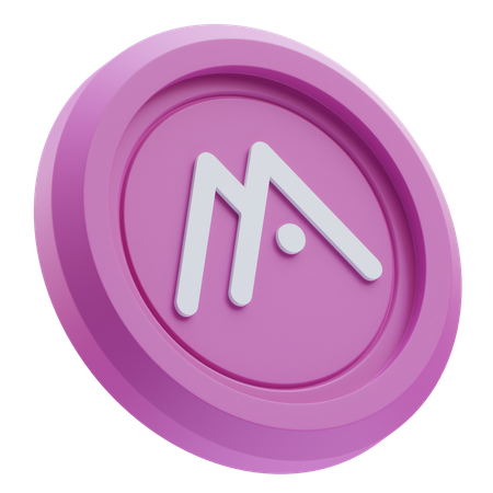 Mocaverse MOCA Crypto Logo  3D Icon
