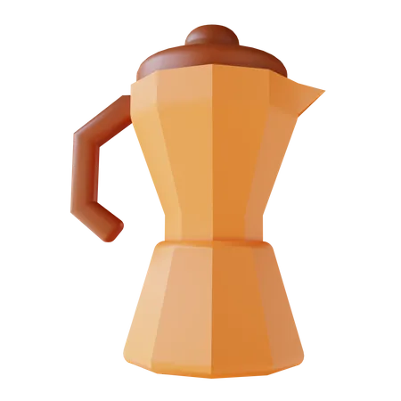 Mocha Pot Coffee  3D Illustration