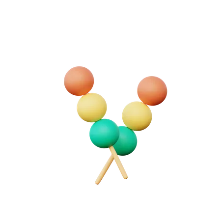 Mochi Dango  3D Illustration