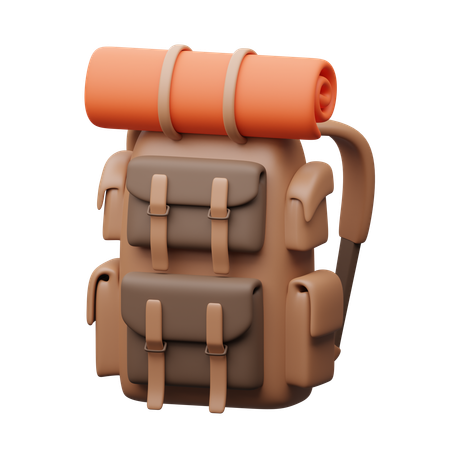 Mochila para acampar  3D Icon