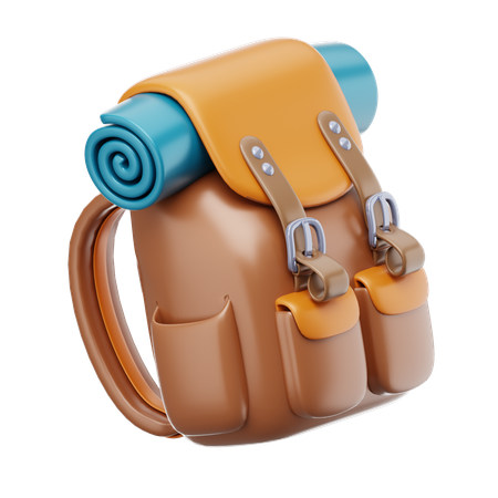 Mochila para acampar  3D Icon