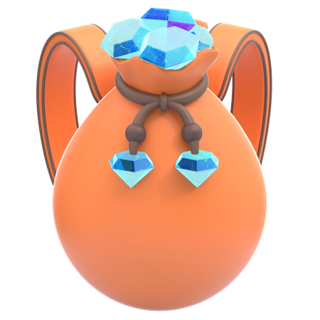 Mochila de diamante  3D Icon