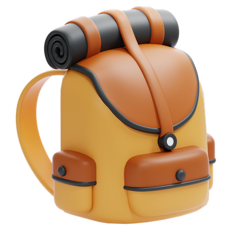 Mochila de senderismo  3D Icon