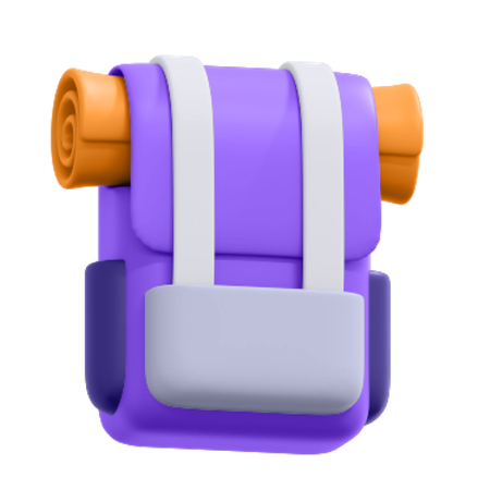 Mochila de viaje  3D Icon