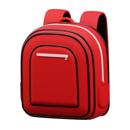 Mochila Ergonómica Roja  3D Icon