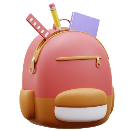 Mochila escolar  3D Icon