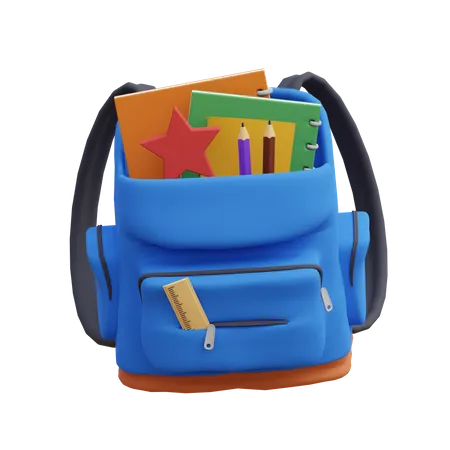 Bolsa para la escuela  3D Illustration