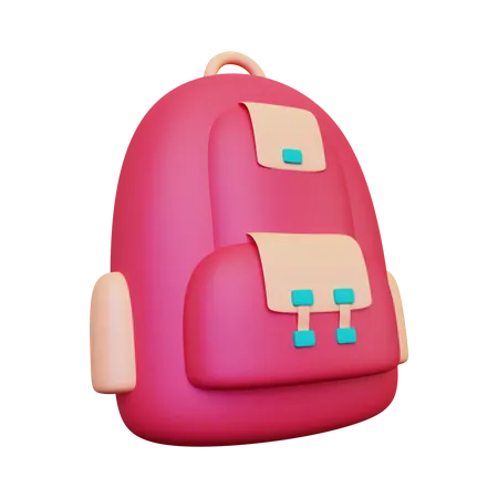 Bolsa para la escuela  3D Illustration