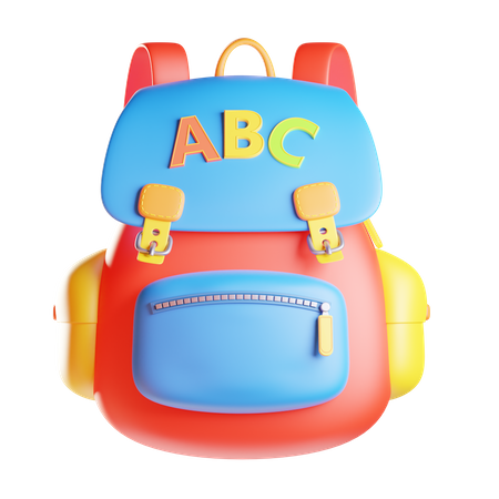 Mochila escolar infantil  3D Icon