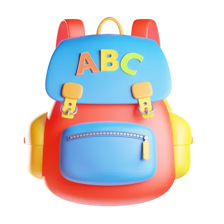 Mochila escolar infantil  3D Icon