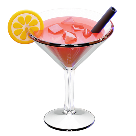 Mocktail Glass  3D Icon