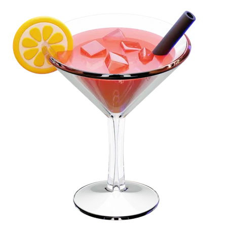 Mocktail Glass  3D Icon