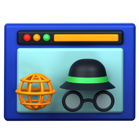 Mode navigation privée  3D Icon