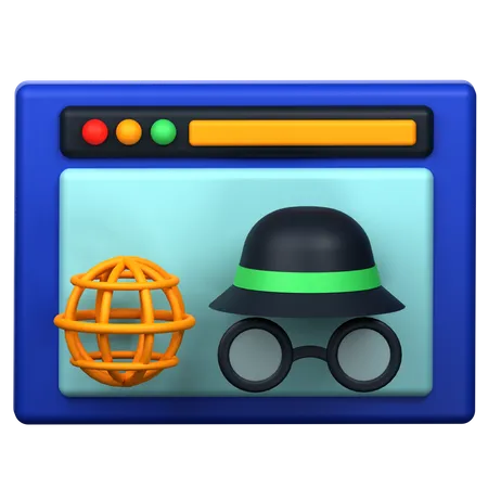 Mode navigation privée  3D Icon