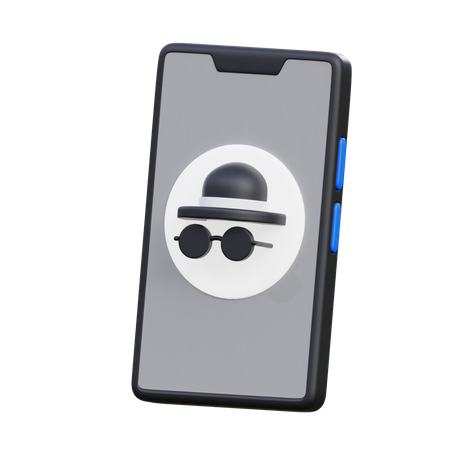 Mode navigation privée sur mobile  3D Icon