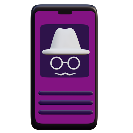 Mode navigation privée  3D Icon