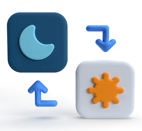 Mode nuit  3D Icon