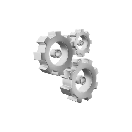 3 D Render Gear Icon Unique 3 D Setting Icon Simple 3 D Model Set Gear Icon On White Background 3D Icon