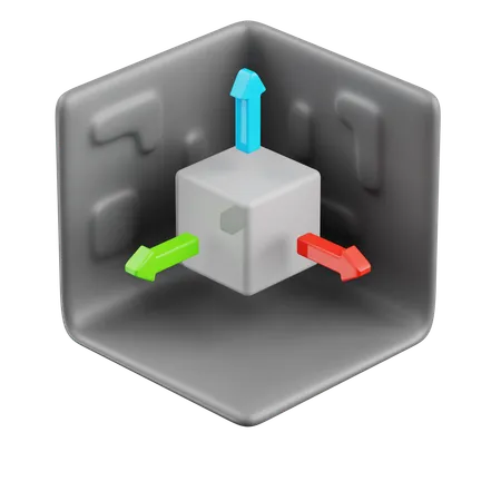 Modelado de cubos base  3D Icon