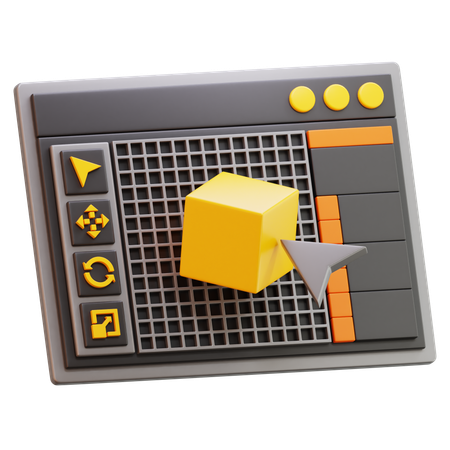 Modeling On Screen  3D Icon