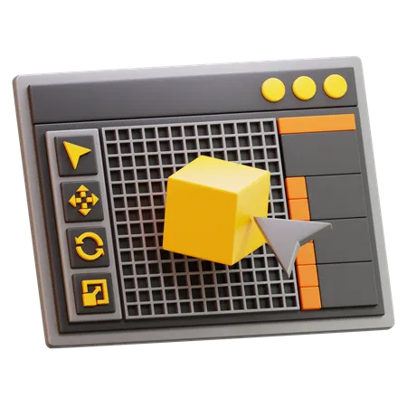 Modeling On Screen  3D Icon
