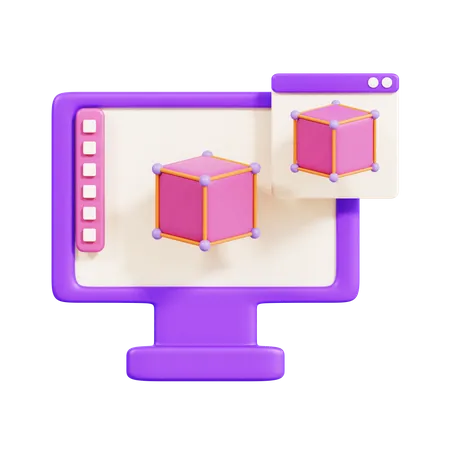 Modélisation 3D en ligne  3D Icon