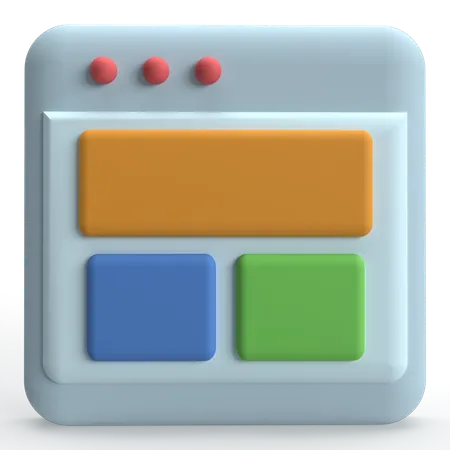 Modello di sito web  3D Icon