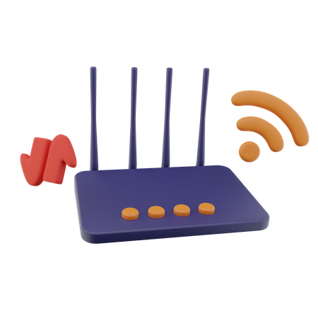 Modem wi-fi  3D Icon