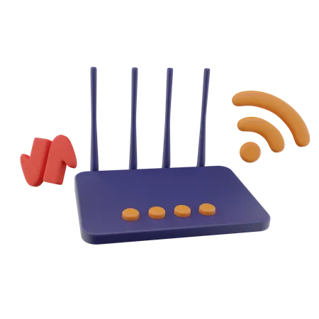 Modem wi-fi  3D Icon