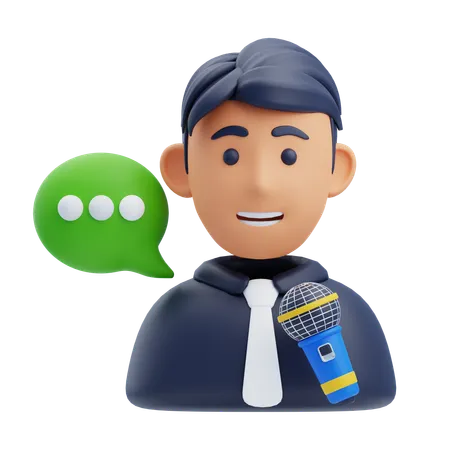 Moderador  3D Icon