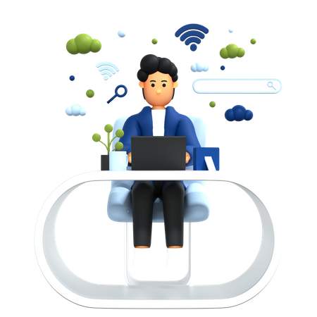 Modern businessman  3D Illustration