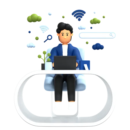 Modern businessman  3D Illustration