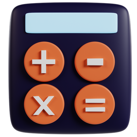 Modern Calculator Interface Design  3D Icon