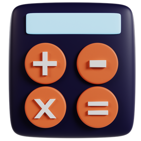 Modern Calculator Interface Design  3D Icon