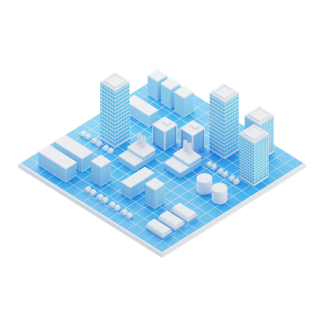 Modern Cityscape  3D Icon