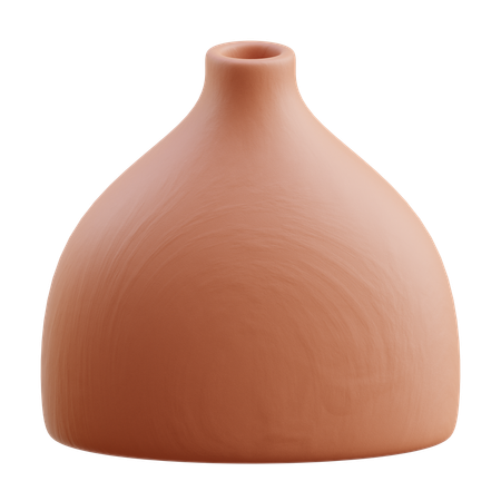 Modern Clay Vase  3D Icon